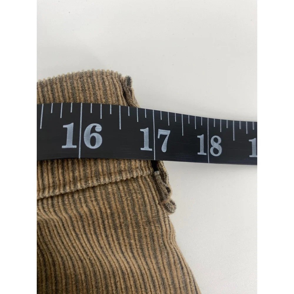 Levi's Corduroy Trousers 34x36 Tan Brown Excellent Vintage Pleated White Tab 520